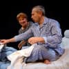 Dennis and Viv Ockerby (David Crellin and Karen Henthorn) share a joke in a scene from The Ockerbys on Ice at The Dukes, Lancaster