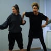Sarah Hoare, Tessie Orange-Turner and Esther-Grace Button in rehearsal for All the Little Lights