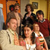 Back: David Gilbrook (Jack) and Sarah Wynne Kordas (Ruth). Front: David Martin (Nick), Emma Vickery (Jane), Susan Earnshaw (Clare) and John Goodrum (George)