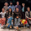 Lancaster Playwriting Prize winner, Adam Kotwal, front first right with other shortlisted playwrights and the judges