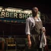 Cyril Nri in Barber Shop Chronicles at the National Theatre