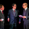 Nye Bevan (Clive Greenwood) Herbert Morrison (Steven Maddocks) and Clement Attlee, (Roger Rose)