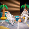 Fiona Manson as Little Polar Bear and Ivor MacAskill as Big Polar Bear