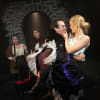 Gabi King and Helen Potter (Music Ensemble), Jonathan Le Billon as George Medhurst and Jazz Sanders as Rose Eggerton