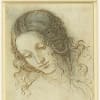 The head of Leda by Leonard da Vinci