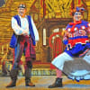 Lloyd Hollett (Mr Starkey) and Ben Roddy (Mrs Smee) in Peter Pan at the Marlowe Theatre, Canterbury