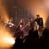 Elliot Liburd as Porthos, Jenny Horsthuis as d'Artagnan, Bethan Rose Yound as Queen of France, Matt Stubbs as Athos and Albert de Jongh as Aramis