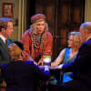 Jennifer Saunders and the cast of Blithe Spirit at the Festival Theatre, Malvern