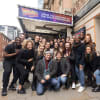 The cast of Back to the Future The Musical arrive at Manchester Opera House