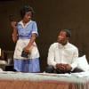Gbolahan Obisesan and Ronke Adékoluejo in The Mountaintop at the Young Vic in 2016