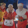 Ali Watt as Lari, Clare Grogan as Mrs Claus, Colin McCredie as Santa and Barbara Hockaday as Hari