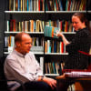 Jonathan Slinger (John) and Rosie Sheehy (Carol) in Oleanna at Malvern Theatres