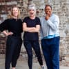 The cast of The Queer Motherhood Project: Rachel Jones, Katy Rooke and Elexi Walker