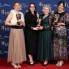 Elle While from Pentabus, BBC production executive Natalie Bolton, executive producer Vanessa Amberleigh and series producer Anna Perowne at the 2025 BAFTA television awards