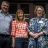 Steve Boden (Imagine Theatre’s joint chief executive), Helen Enright (Trafalgar Entertainment’s chief operating and finance officer), Rosemary Squire (joint chief executive, Trafalgar Entertainment) and Sarah Boden (Imagine Theatre’s joint chief executive) at the official opening of Trafalgar House