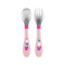 CHICCO - Metal Cutlery Σετ Πιρούνι & Κουτάλι Ανοξείδωτο 18m+ Ροζ - 2τμχ