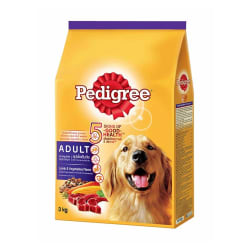 Pedigree เพดดีกรี อาหารเม็ด สำหรับสุนัขโต รสแกะและผัก 3 kg