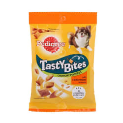 Pedigree Tasty Bites Crunchy Pockets บิสกิต สำหรับสุนัข รสไก่ 60 g