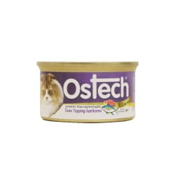 Ostech Gourmet อาหารเปียก แบบกระป๋อง สำหรับแมว สูตรทูน่าหน้าปูอัด 80 g
