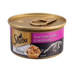 Sheba Deluxe อาหารเปียก สำหรับแมว รสทูน่าเนื้อขาวในเยลลี่ 85 g