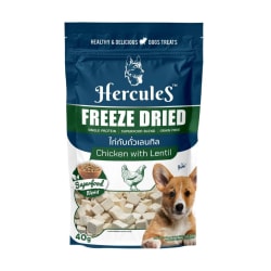 Hercules เฮอร์คิวลิส ขนมฟรีซดราย รสไก่กับถั่วเลนทิล สำหรับสุนัข 40 g 