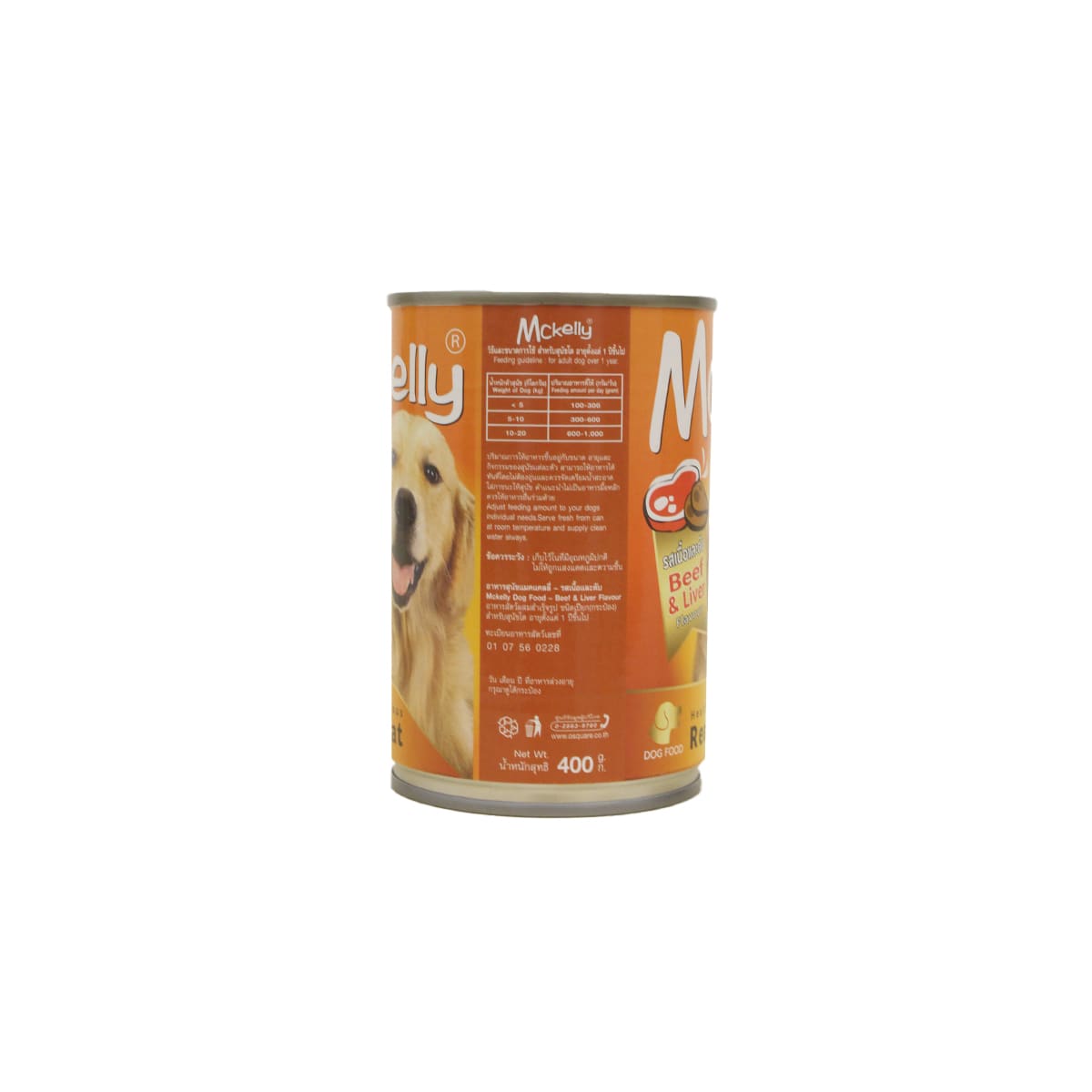 Mckelly แมคเคลลี่ อาหารเปียก แบบกระป๋อง สำหรับสุนัข สูตรเนื้อและตับ 400 g_2