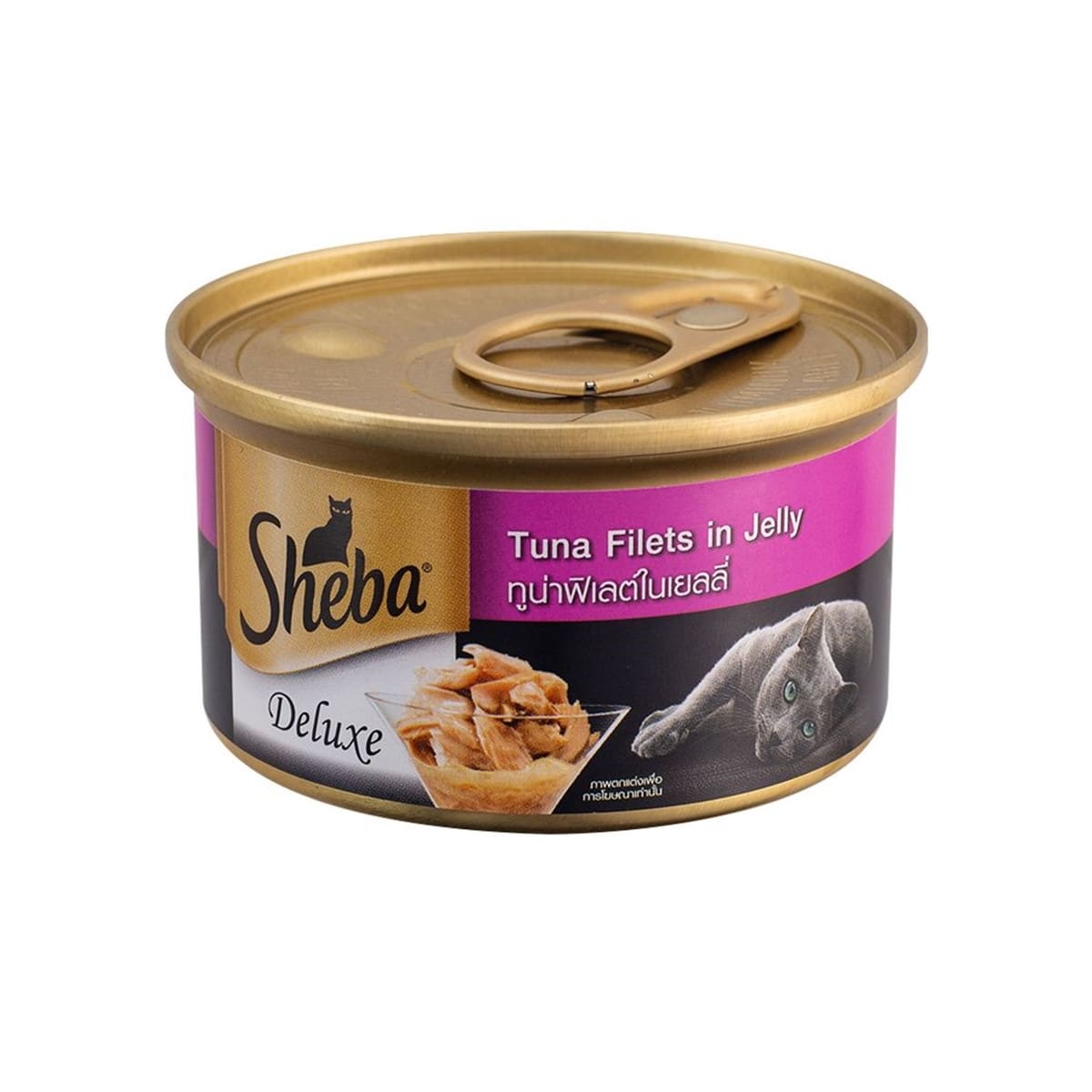Sheba Deluxe อาหารเปียก สำหรับแมว รสทูน่าเนื้อขาวในเยลลี่ 85 g_1