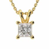 0.05 ct. t.w. M-I2 Princess Cut Diamond Solitaire Pendant and Necklace