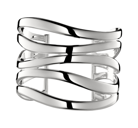 Cuff bracelet Rivage  Sterling silver