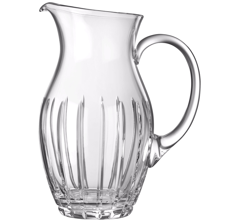 Water Pitcher Iriana Crystal A graceful bell shape and delicate scalloped edge in luminous crystal give mikasa's french countryside iced beverage glasses a look of vintage. crystal water pitcher