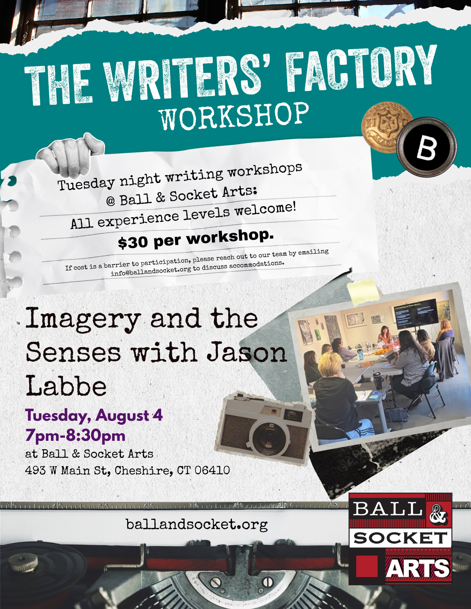 The Writers' Factory: Imagery and the Senses with Jason Labbe