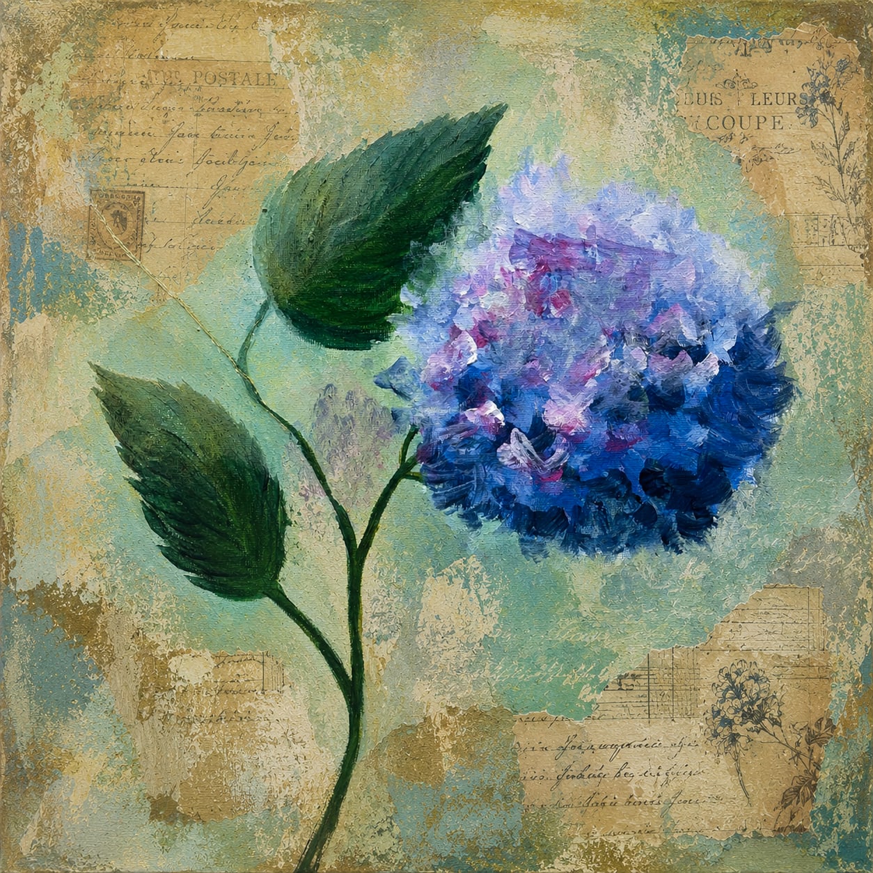 Hydrangeas Mixed-media Workshop