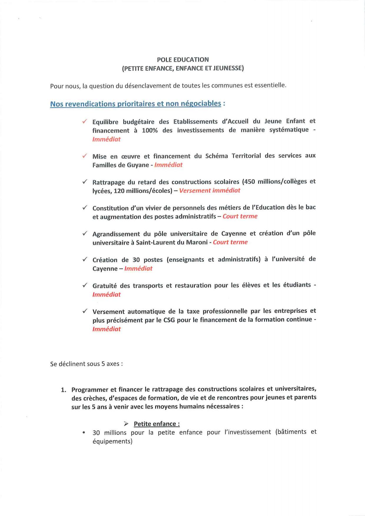 Rencontres non négociables