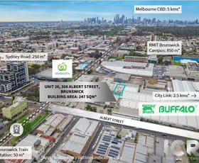 Factory, Warehouse & Industrial commercial property leased at Unit 20/306 Albert Street Brunswick VIC 3056