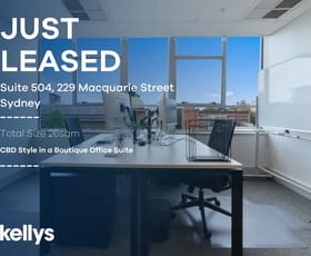 Offices commercial property leased at 504/229 Macquarie Street Sydney NSW 2000