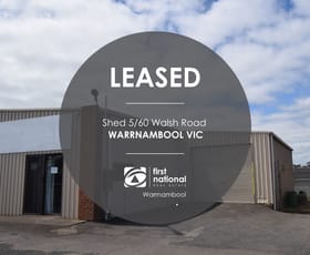 Factory, Warehouse & Industrial commercial property leased at 5/60 Walsh Road Warrnambool VIC 3280