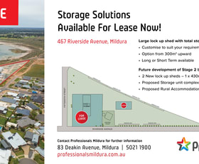 Factory, Warehouse & Industrial commercial property for lease at 467 Riverside Avenue Mildura VIC 3500
