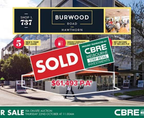 Shop & Retail commercial property sold at Shop 1/737 Burwood Road Hawthorn East VIC 3123