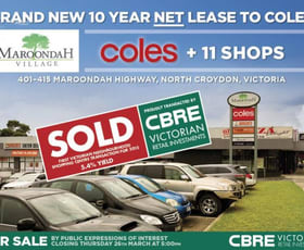 Shop & Retail commercial property sold at 401-415 Maroondah Highway Croydon North VIC 3136