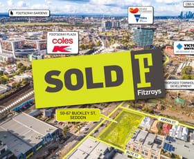 Development / Land commercial property sold at 59-67 Buckley Street Seddon VIC 3011