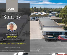 Factory, Warehouse & Industrial commercial property sold at Lot 7/9-11 Allen Street Moffat Beach QLD 4551