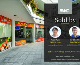 Shop & Retail commercial property sold at 16/18 Hastings Street Noosa Heads QLD 4567