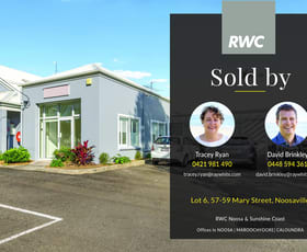 Offices commercial property sold at Suite 6/57-59 Mary Street Noosaville QLD 4566