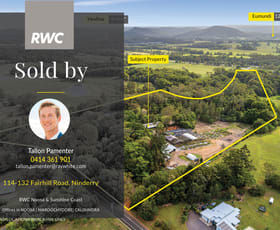 Rural / Farming commercial property sold at 114-132 Fairhill Road Ninderry QLD 4561