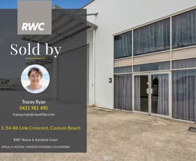 Factory, Warehouse & Industrial commercial property sold at Unit 3/84-86 Link Crescent Coolum Beach QLD 4573