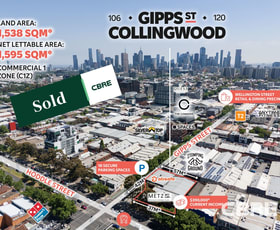 Showrooms / Bulky Goods commercial property sold at 106-120 Gipps Street Collingwood VIC 3066