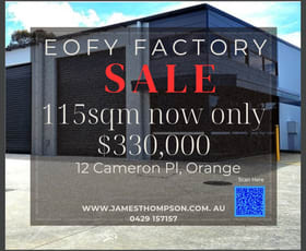 Factory, Warehouse & Industrial commercial property for sale at unit 2/12 Cameron Place Orange NSW 2800