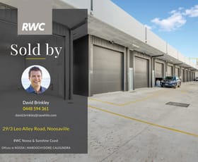 Factory, Warehouse & Industrial commercial property sold at 29/3 Leo Alley Road Noosaville QLD 4566