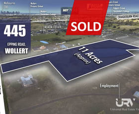 Development / Land commercial property sold at 445 EPPING ROAD Wollert VIC 3750