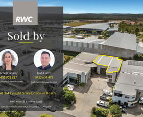 Factory, Warehouse & Industrial commercial property sold at Unit 3/4 Lysaght Street Coolum Beach QLD 4573